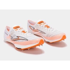 Joma Running Shoes R.R 1100 Spikes 25 Unisex White Orange - Track Hurdles Sprint